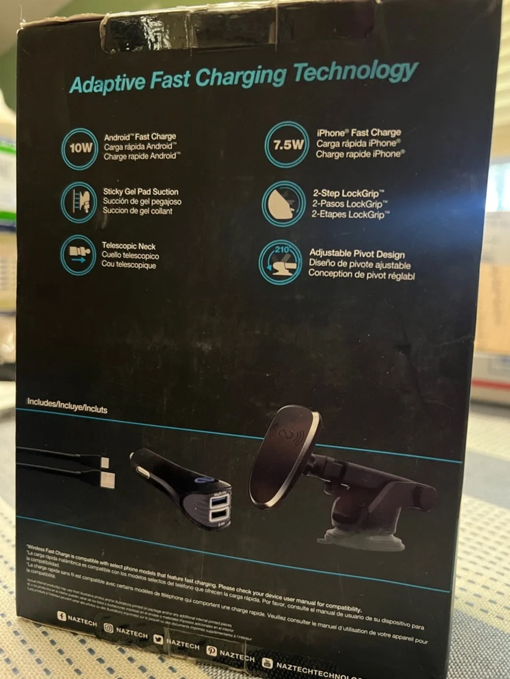MagBuddye Magnetic Wireless Car Mount Charger - Black